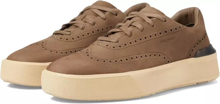 Кроссовки Cole Haan Grandpro Crew Wingtip Sneaker, цвет Truffle Nubuck Oat