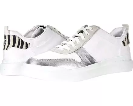 Кроссовки Cole Haan Grandpro Rally Canvas Court, цвет Optic White/Printed Zebra/Silver/Optic White