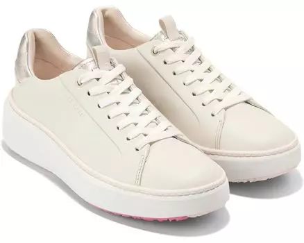 Кроссовки Cole Haan GrandPro TopSpin Golf, цвет Silver Birch/Carinaria/Optic White