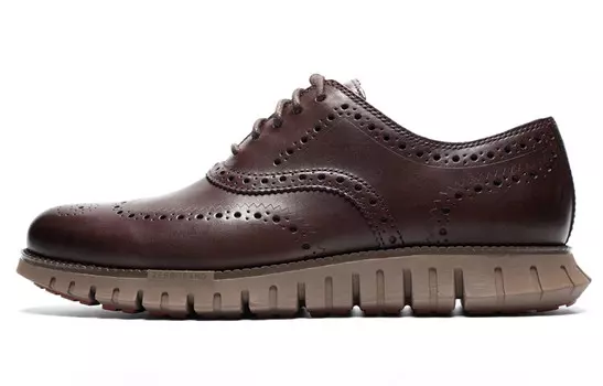 Кроссовки COLE HAAN Oxford Casual Leather Shoes Lifestyle Shoes Men Low-top Dark Brown, коричневый