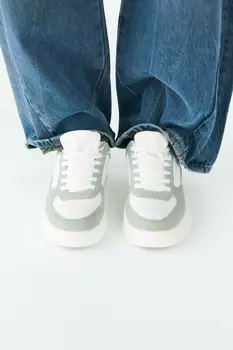 Кроссовки color-block ZARA, зеленый