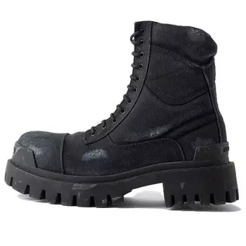 Кроссовки combat strike 20mm boots 'washed black cotton' Balenciaga, черный