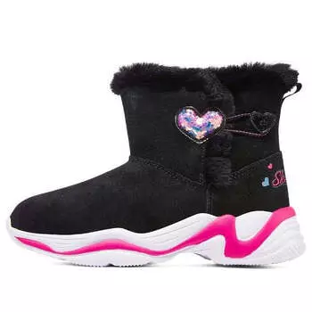 Кроссовки comfy winter boots 'black pink' Skechers, черный