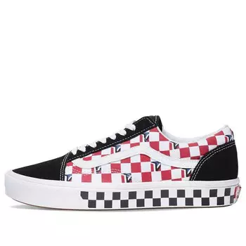 Кроссовки comfycush old skool dimension in checkerboard 'black red blue' Vans, черный