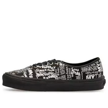 Кроссовки comme des garcons x authentic lx 'graffiti - black' Vans, черный