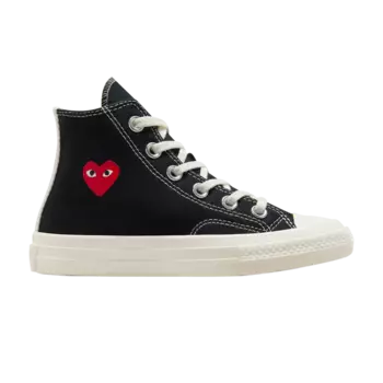 Кроссовки Comme des Garons PLAY x Chuck 70 High PS, цвет Single Heart - Black