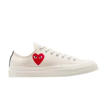 Кроссовки Comme des Garons PLAY x Chuck 70 Low, цвет Single Heart - Milk