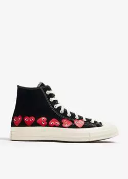 Кроссовки Comme Des Garons PLAY X Converse Multi Heart, черный