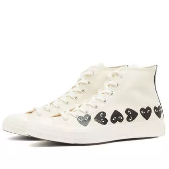 Кроссовки Comme Des Garons Play X Converse Multi Heart High, бежевый