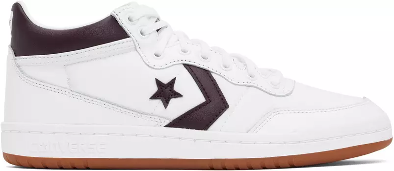 Кроссовки CONS Fastbreak Pro белого и бордового цвета Converse