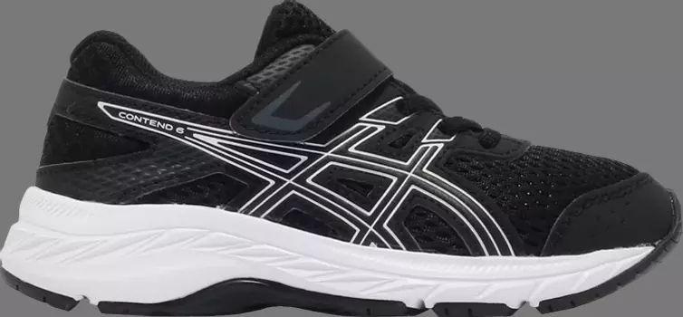 Кроссовки contend 6 ps 'black white' Asics, черный