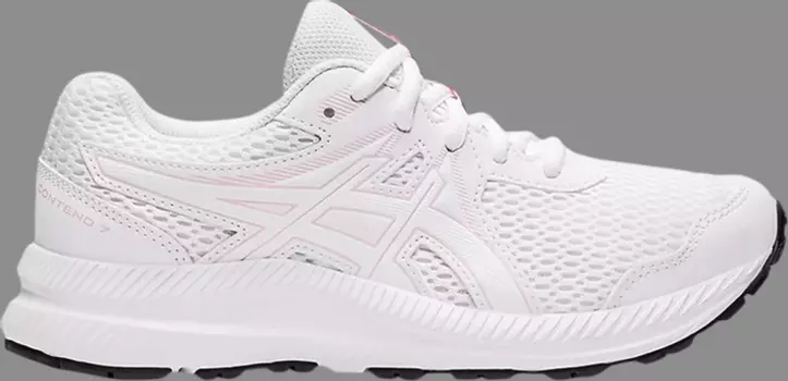 Кроссовки contend 7 gs 'white barely rose' Asics, белый