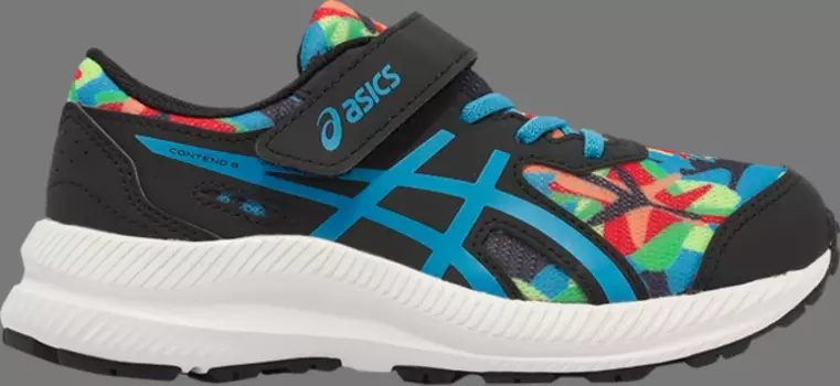 Кроссовки contend 8 ps 'black island blue camo' Asics, многоцветный