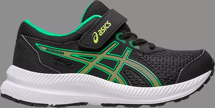 Кроссовки contend 8 ps 'black lime zest' Asics, черный