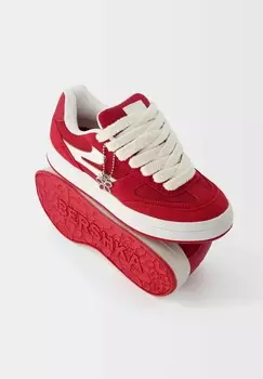 Кроссовки CONTRAST WITH DETAILS Bershka, красный