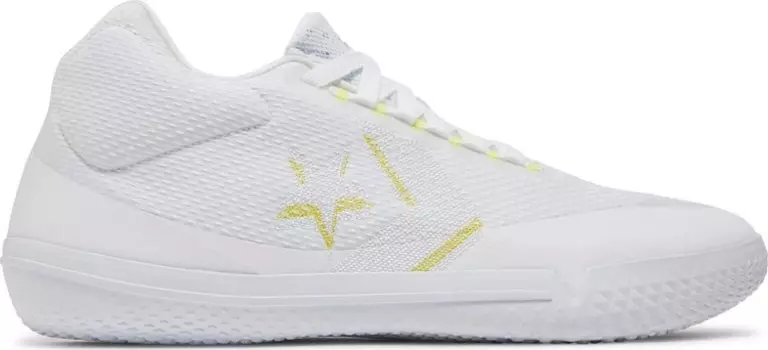 Кроссовки Converse All Star BB Evo Mid Hi-Vis Collection - White Fresh Yellow, белый