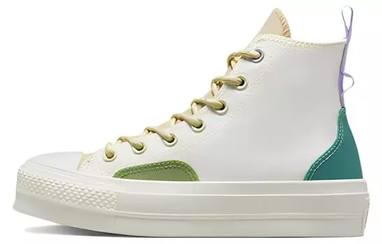 Кеды Converse Chuck Taylor All Star Women's Lift Platform High 'Colorblock Overlay - Algae Coast'