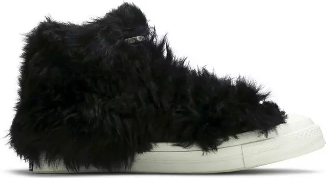 Кроссовки Converse AMBUSH x Chuck 70 High Fuzzy - Black Egret, черный
