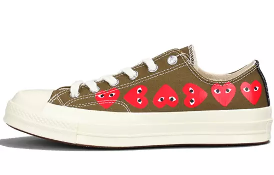 Кроссовки Converse Chuck Taylor All Star 70 Ox Comme Des Garcons Multi Heart Green