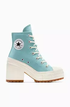 Кроссовки Converse Chuck 70 De Luxe на платформе на каблуке, бирюзовый