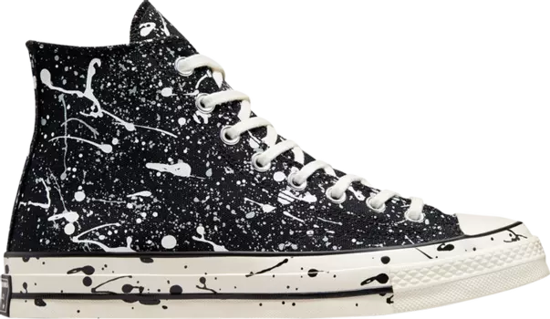 Кроссовки Converse Chuck 70 High Archive Paint Splatter - Black, черный