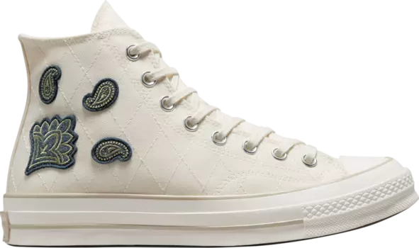 Кроссовки Converse Chuck 70 High Crafted Patches - Egret, кремовый