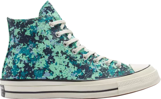 Кроссовки Converse Chuck 70 High Digi Camo - Green Glow, зеленый