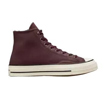 Кроссовки Converse Chuck 70 High Distressed Leather - Bloodstone, красный