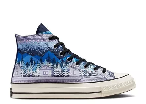 Кроссовки Converse Chuck 70 High 'Holiday Sweater - Midnight Navy', синий