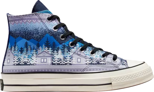 Кроссовки Converse Chuck 70 High Holiday Sweater - Midnight Navy, синий