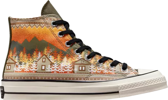 Кроссовки Converse Chuck 70 High Holiday Sweater - Orange, оранжевый