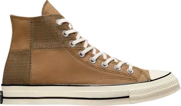 Кроссовки Converse Chuck 70 High Houndstooth Patchwork, коричневый