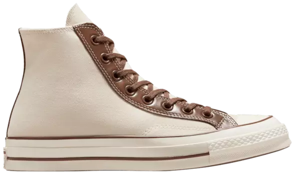 Кроссовки Converse Chuck 70 High 'Leather Overlays - Natural Ivory', кремовый