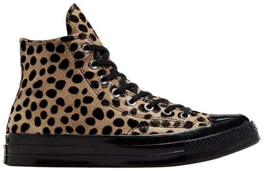Кроссовки Converse Chuck 70 High 'Leopard Pony Hair', загар
