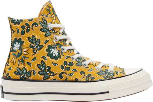 Кроссовки Converse Chuck 70 High Paisley - Gold Dart, желтый