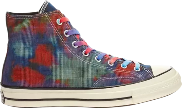 Кроссовки Converse Chuck 70 High Tie Dye Plaid, разноцветный
