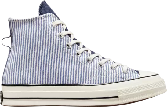 Кроссовки Converse Chuck 70 High Washed Indigo Hickory Stripes, синий
