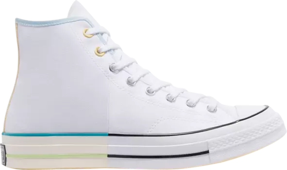 Кроссовки Converse Chuck 70 High White Pack - Chambray Blue, синий
