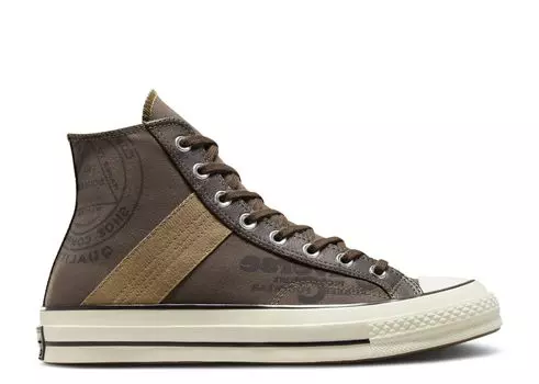 Кроссовки Converse Chuck 70 Leather Overlay High 'Engine Smoke', коричневый