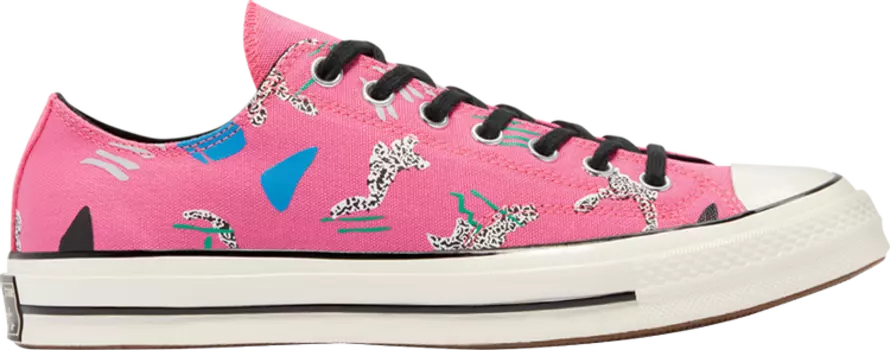 Кроссовки Converse Chuck 70 Low Archive Skate Print - Hyper Pink, розовый