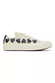 Кроссовки Converse Chuck 70 Multi Heart Comme Des Garons Play, бежевый