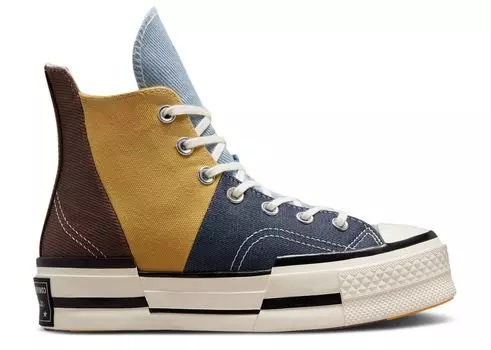 Кроссовки Converse Chuck 70 Plus High 'Material Mashup', коричневый