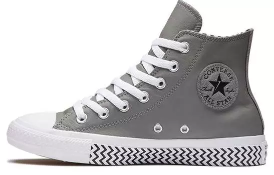 Кеды Converse Chuck Taylor All Star High Top Leather Grey White Women's
