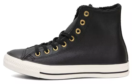 Кеды Converse Chuck Taylor All Star 'Black Leather Gold'