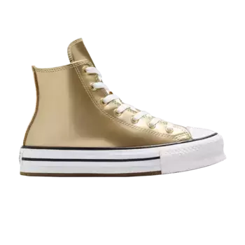 Кроссовки Converse Chuck Taylor All Star EVA Lift Platform High GS Metallic Light Gold, золотой