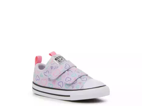 Кроссовки Converse Chuck Taylor All Star Heart — детские, Vapor Violet/Multicolor Heart Print