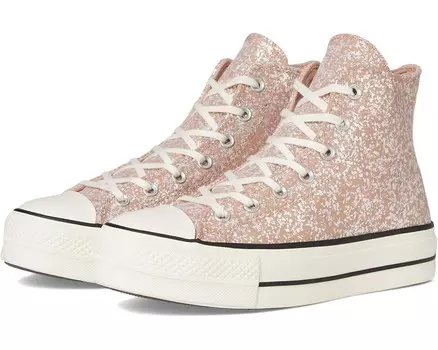 Кроссовки Converse Chuck Taylor All Star High Top Platform Shinefetti Sneaker, цвет Dusty Cinder/Egret/Black