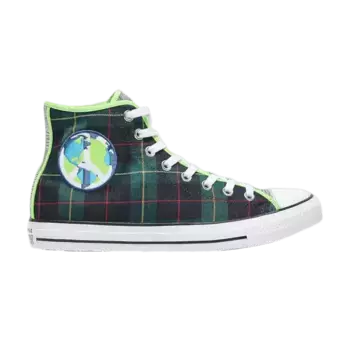 Кроссовки Converse Chuck Taylor All Star High World Peace - Green Red, зеленый
