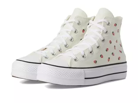 Кроссовки Converse Chuck Taylor All Star High-Top Platform Sneaker, цвет Egret/Soft Red/White