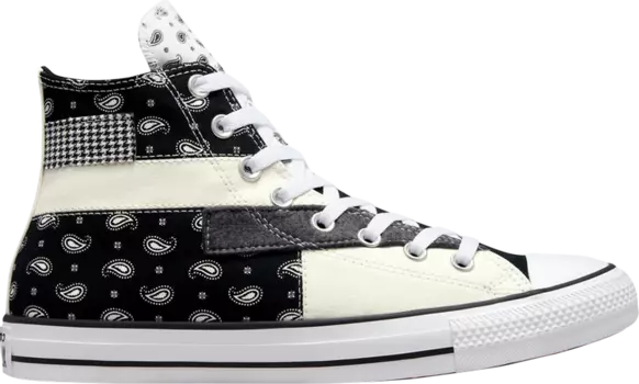Кроссовки Converse Chuck Taylor All Star High Hacked Patterns - Black Paisley, кремовый